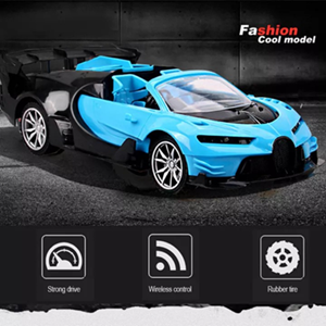 اسباب بازی ماشین کنترلی بوگاتی ویژن آبی Bugatti Vision Gran Turismo مقیاس 1:18_اسباب بازی ماشین کنترلی